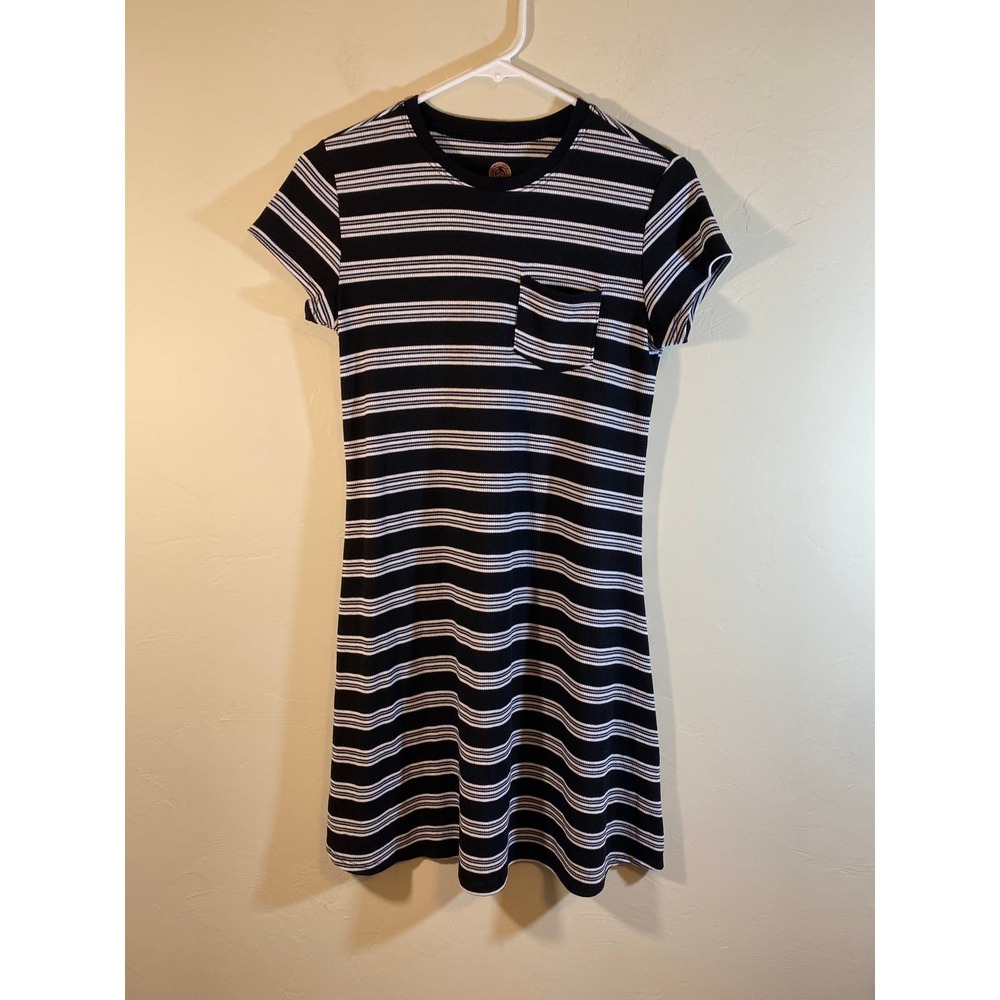 SO Black White Dress Spandex Size Medium